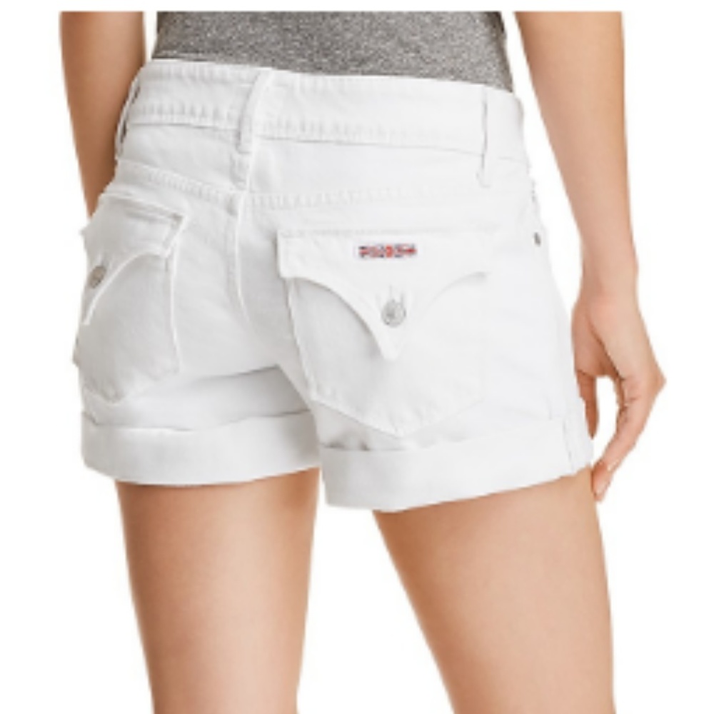 Hudson Croxley Mid Thigh White Denim Short